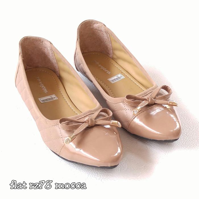 Gambar Sepatu Wanita Flatshoes Flat Keren Motif Pita LRZ78 - RZ 78 MOCCA, 39 dari BorneoXavyera undefined Tokopedia