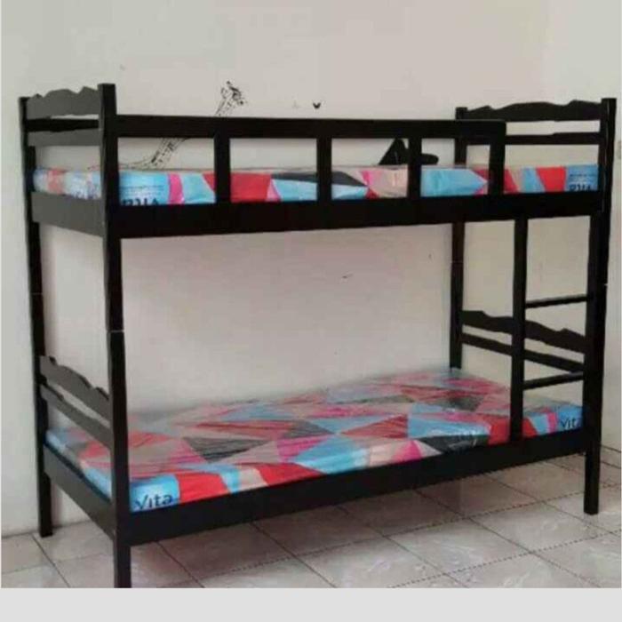 Gambar RANJANG SUSUN RANJANG KAYU RANJANG TINGKAT RANJANG 90 CM X 200 CM - Hitam dari Zona Meubel BDG undefined Tokopedia