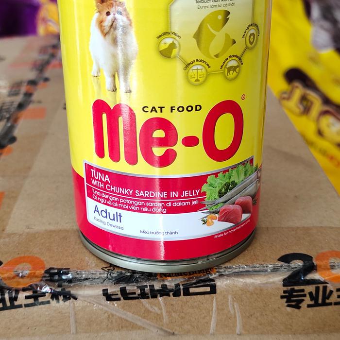 Gambar Makan Kucing Basah MEO KALENG 400 Gram [WetFood Cat Adult] - TunaChunky Srdn dari Alvindo Pakan ternak & petshop undefined Tokopedia