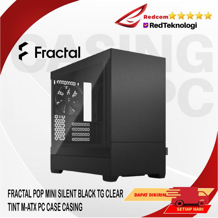 Jual FRACTAL POP MINI SILENT BLACK TG CLEAR TINT M-ATX PC CASE CASING ...
