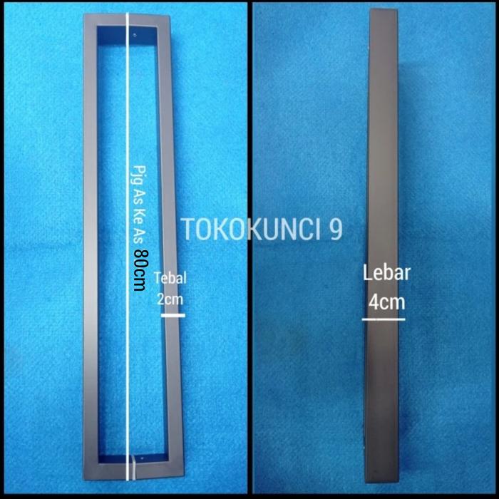 Gambar Pull Handle Temu Manis Hitam As 80cm / Tarikan Pintu Stainless kotak dari Kunci 9 Kenari undefined Tokopedia