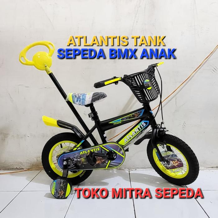 Gambar Sepeda BMX Anak Atlantis Tank 12 Inch Ban Pompa - Kuning dari Toko Mitra Sepeda_NEW undefined Tokopedia