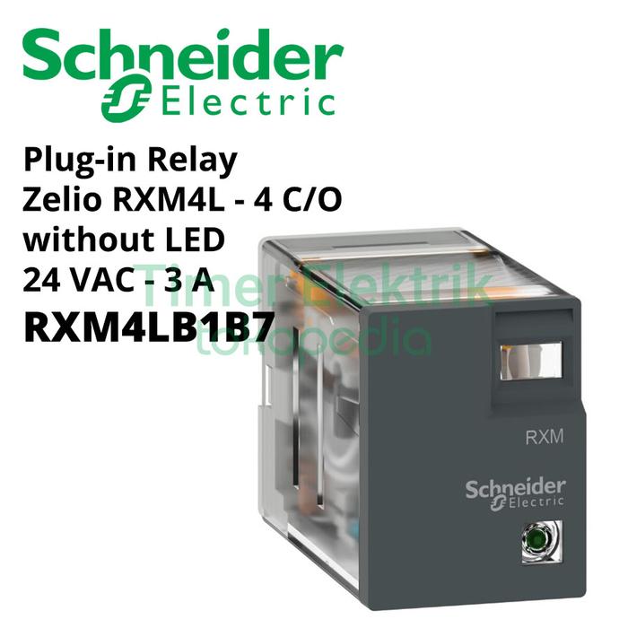 Jual Relay Schneider Zelio RXM4L 4C/O tanpa LED 24VAC, 230VAC, 24VDC ...