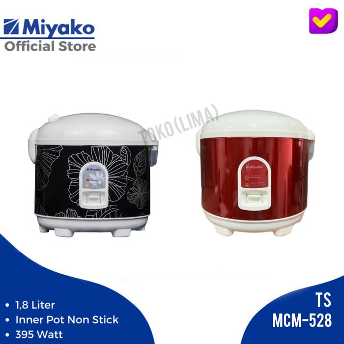 Gambar Magic Com Magicom Rice Cooker Warmer Plus 1.8 Liter MCM 528 Miyako - TS-MCM 528 AJA, PACKING NORMAL dari Toko Lima_NEW undefined Tokopedia