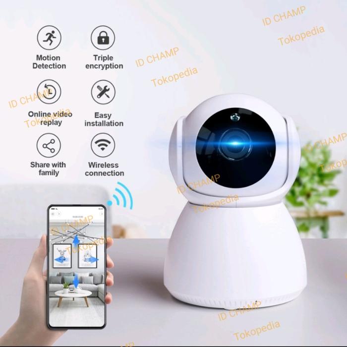 Ip Camera Snowman V380 Cctv 8MP Motion Detection Infrared Jernih1080P +32  GB Sandisk