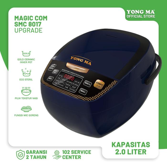 Gambar YONG MA SMC8017 / 8017 RICE COOKER DIGITAL 2 LITER BLUE - GARANSI R - NEW8017BIRU dari SINAR AGUNG ELEKTRONIK_NEW undefined Tokopedia