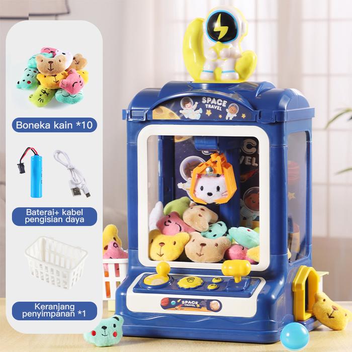 Gambar Mesin Capit Boneka Mainan Anak Claw Machine dengan Lampu dan Musik - astronaut dari TATAjoy168 undefined Tokopedia