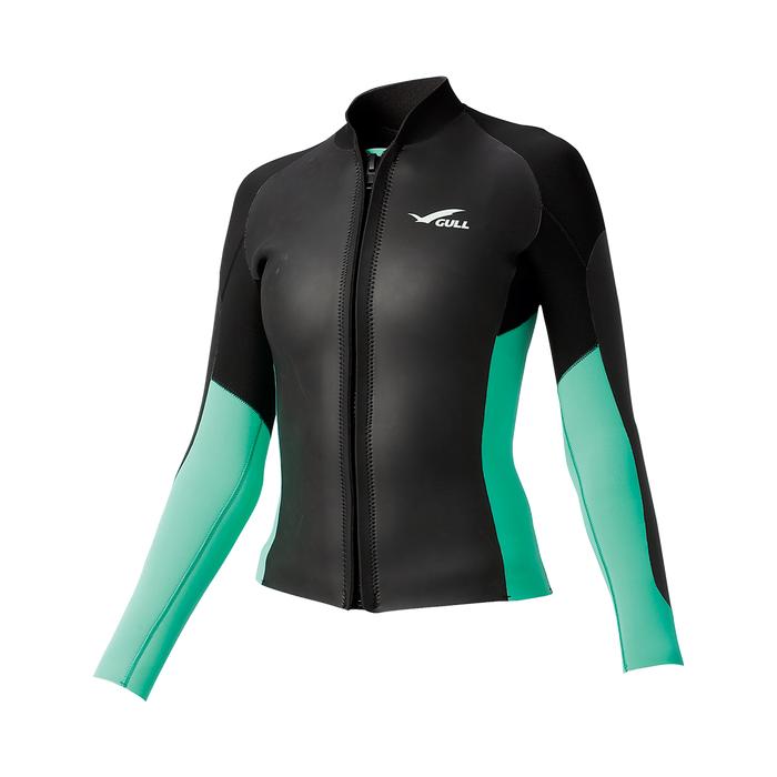 Gambar Gull Wetsuit 3MM Skin Jacket Women's - Black x Green, MS dari Urban Adventure Kota Administrasi Jakarta Selatan Tokopedia
