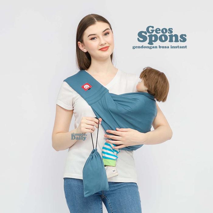 Gambar Gendongan Bayi Geos Kaos Depan Samping Instan Warna Polos dan Motif - GeosBusaMineral, L dari simple.daily undefined Tokopedia