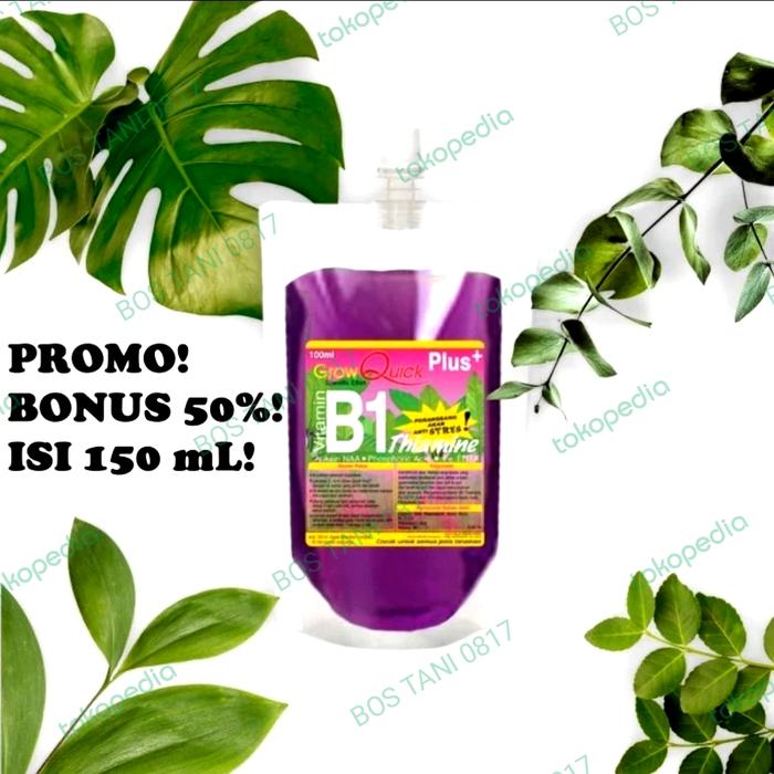 Gambar PUPUK B1 PLUS GROWQUICK 100 ML, REFILL POUCH, ORIGINAL ASLI dari BOS TANI 0856 undefined Tokopedia