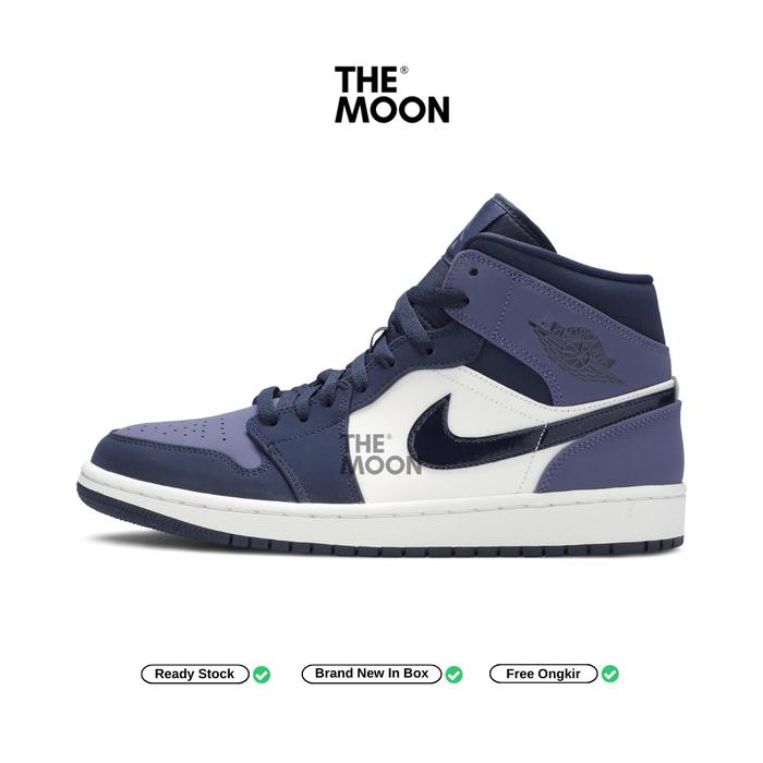 Purple Mens Jordan Obsidian Nike Air Jordan Mid Obsidian Sanded