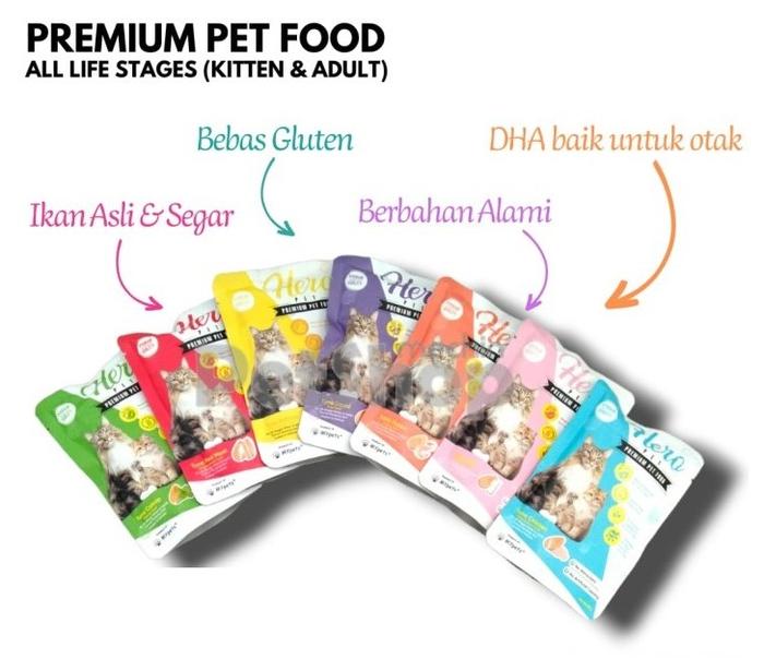Gambar HERO POUCH Premium Pet Food 85Gr Makanan Basah Kucing Sachet wet Cat F - TunaMilk 85gr, Hero Pouch dari drzero undefined Tokopedia
