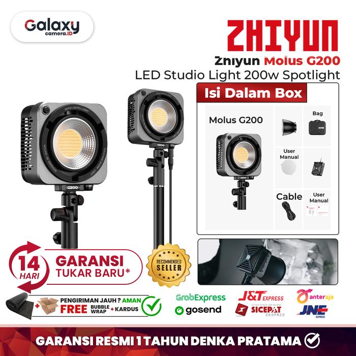 Gambar Zhiyun Molus G200 200W Lampu Studio Light Spotlight G 200 LED Resmi dari Galaxy Camera undefined Tokopedia