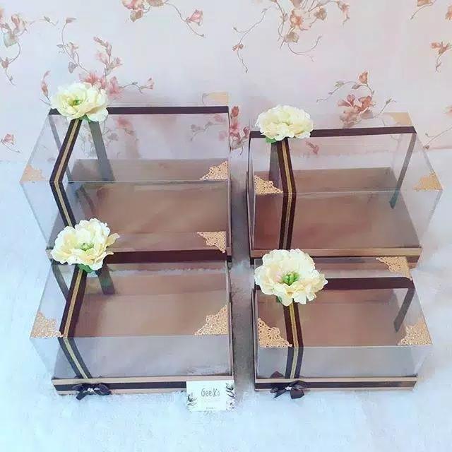 Gambar Box Hantaran Kotak Seserahan Jumbo Paket 4 Minimalis Pernikahan Geeika dari GeeiKa undefined Tokopedia