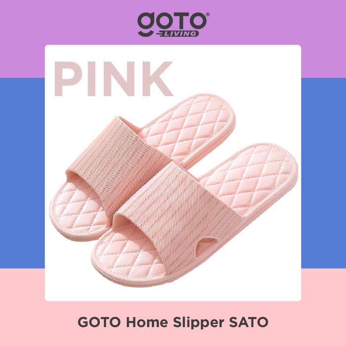 Gambar Goto Sato Sandal Rumah Hotel Kamar Mandi Karet Sendal Anti Slip Empuk - PINK, 25(36-37) dari Goto.Indonesia undefined Tokopedia