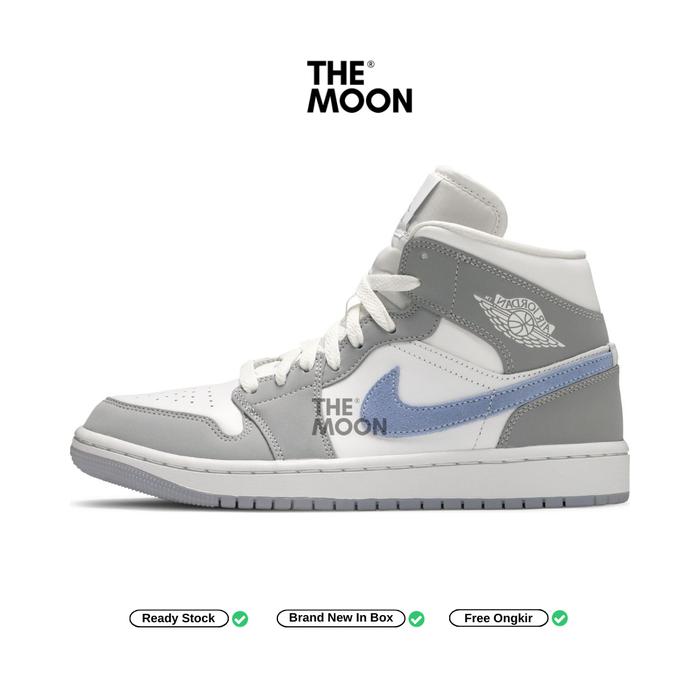 Shoes Jordan High Aluminium Wolf Grey Wmns Air Jordan Mid Wolf