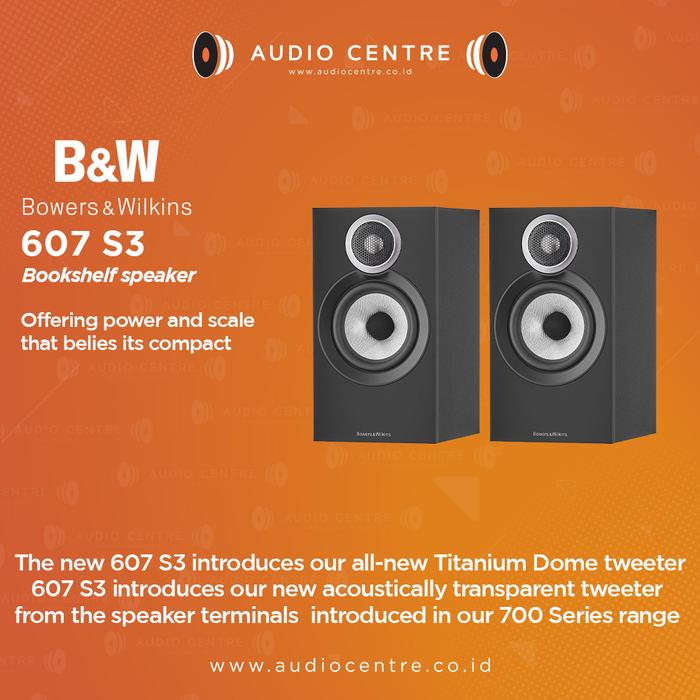 Gambar Bowers & Wilkins B&W 607 S3 Bookshelf Speaker - Black dari Audio Centre Official Kota Administrasi Jakarta Barat Tokopedia