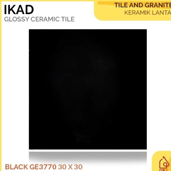 Gambar Ikad Keramik GE3370 Hitam Glossy 30x30 dari HR Building & Material undefined Tokopedia