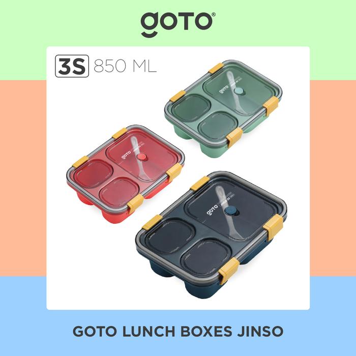 Gambar Goto Jinso Lunch Box Set Kotak Makan Bekal Tempat Penyimpanan Makanan - 3s 850ML, Pink dari Goto.Indonesia undefined Tokopedia