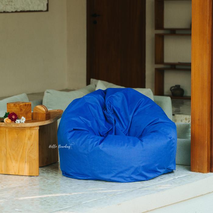 Gambar Beanbag MURAH Oval Dewasa termasuk isi (UNTUK DILUAR AREA DENPASAR) - Biru dari Hello Beanbag undefined Tokopedia