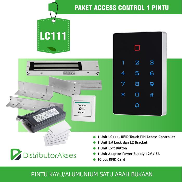 Gambar RFID Door Access Control Touch Magnet EM Lock Smart Akses Door Lock - Standard, LC111 Touchpad dari DistributorAkses undefined Tokopedia