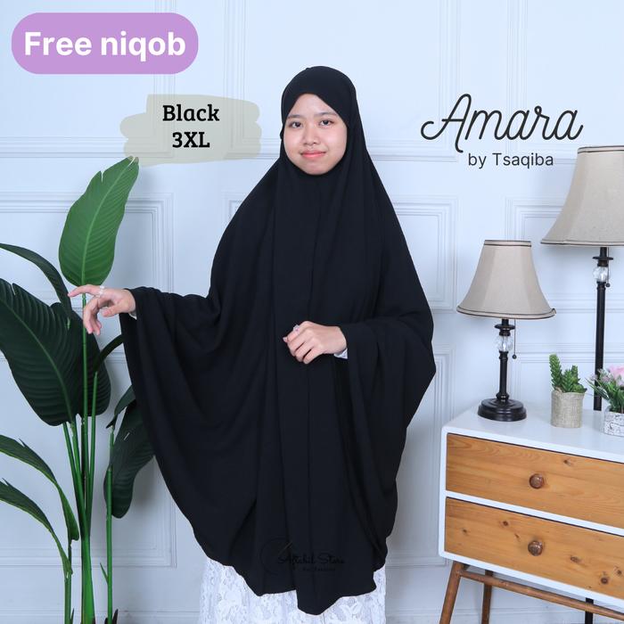 Gambar Hijab Khimar Instant tsaqiba by aftabilstore Bergo Ikat Jumbo Premium - Black, Standar ( 2XL ) dari nunaaa.97 undefined Tokopedia
