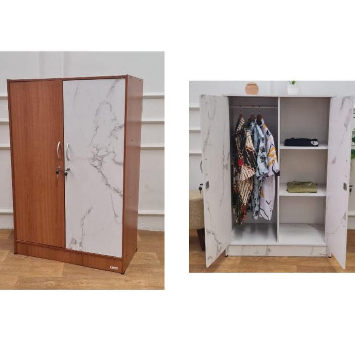 Gambar LEMARI PAKAIAN 2 PINTU LEMARI GRACE LEMARI ANAK WARDROBE BL 220 - RAK GANTUNG. dari ALFATWIN undefined Tokopedia