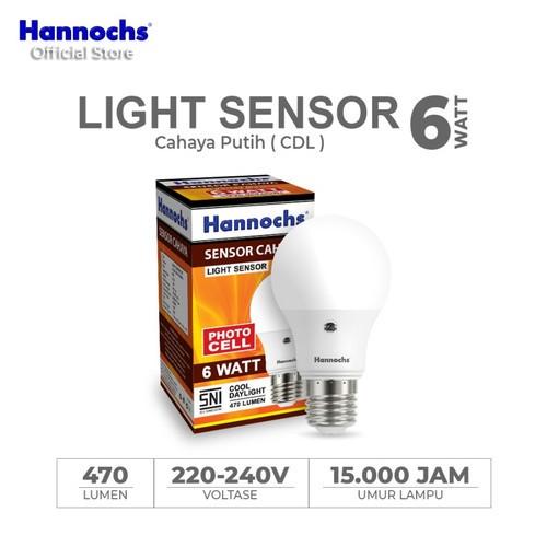 Gambar Lampu LED Hannochs 6W 9W 11W Light Sensor Cahaya Putih Original - 6 Watt dari Pro Maker undefined Tokopedia