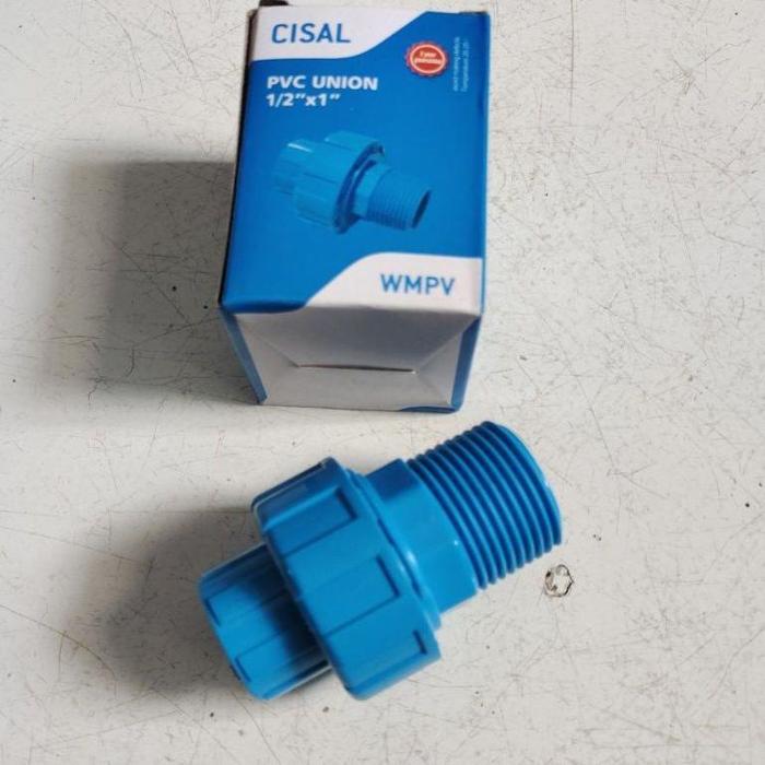 Gambar CISAL watermur pompa heavy duty / CiSAL watermur PVC union heavy duty - 1/2" x 1" dari -AQQAI- undefined Tokopedia