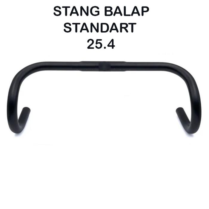 Gambar Stang Sepeda BALAP 25.4mm Roadbike Fixie Hitam Besi tebal Powder coat - Stang Hitam dari Putri Harum undefined Tokopedia