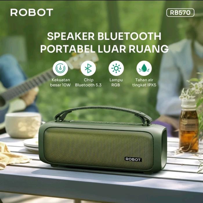 Gambar Speaker Robot RB570 Bass Boost RGB Light IPX5 Bluetooth 5.3 Oringinal dari HERINDO88CELL undefined Tokopedia