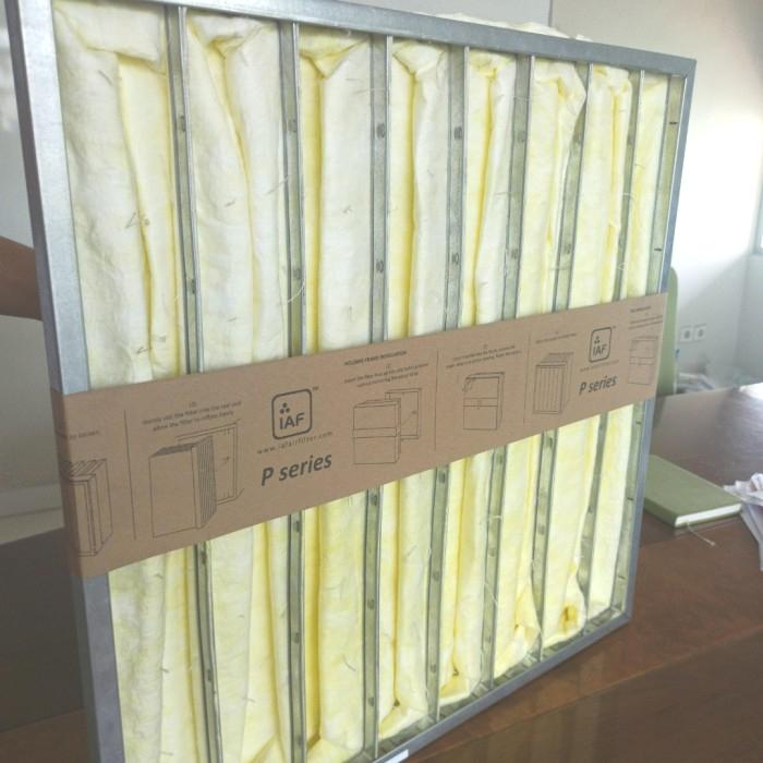 Jual Bag Filter Saringan Udara Fiberglass Media, AHU HVAC, Eff 90-95% ...