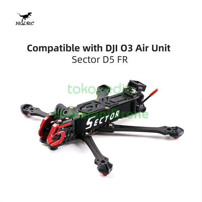 Gambar HGLRC SECTOR D5 O3 FRAME KIT 5 INCH DRONE FPV - Squish X dari MekataniDrone undefined Tokopedia