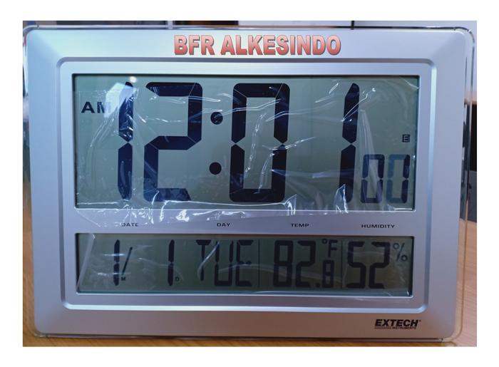 Jual Extech CTH10A, RadioControlled Wall Clock HygroThermometer with