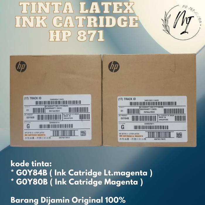 Gambar Tinta Latex Ink Catridge HP 871 Original - Lt. Magenta dari My Iqbal Com undefined Tokopedia