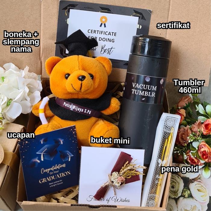 Gambar Kado Wisuda Cowok / Hampers Wisuda Cowok / Graduation Gift - Set Bucket dari KADONESIA undefined Tokopedia