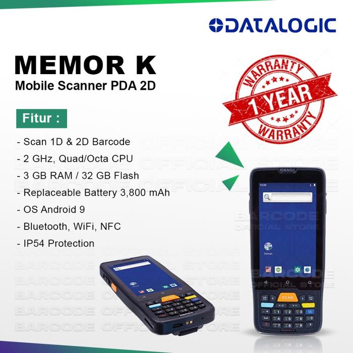Gambar Mobile Barcode Scanner Datalogic Memor X3 PDT Windows 1D 2D Imager - MEMOR K dari Barcode Store Solutions undefined Tokopedia