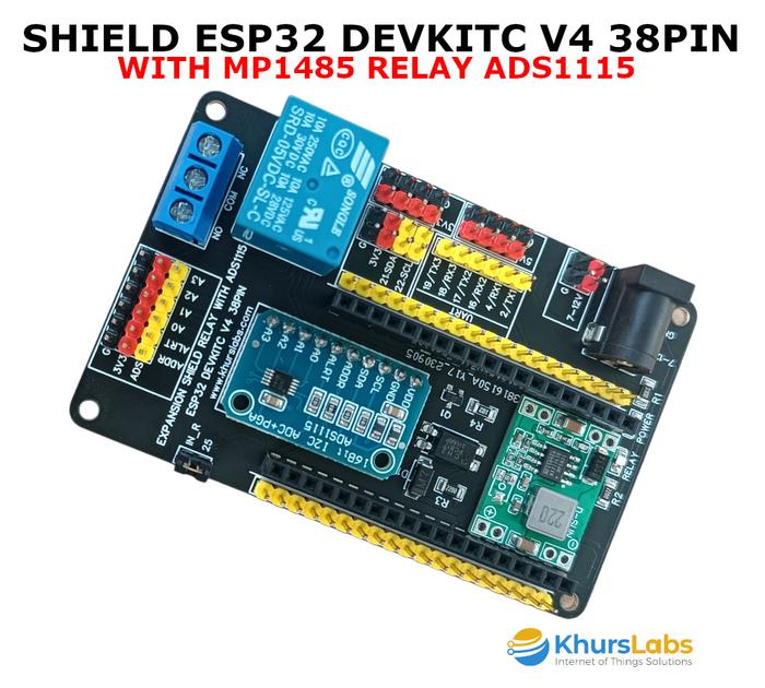 Jual IO Expansion Shield ESP32 DevkitC V4 With ADS1115 & Relay High ...