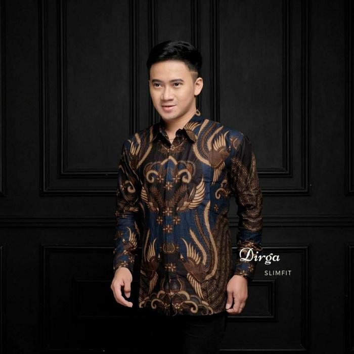 Gambar Kemeja Batik Pria Murah Lengan Panjang | Baju Batik Pria 1/Kemeja Pria - iron Biru, M dari BATIK SARPEKA undefined Tokopedia