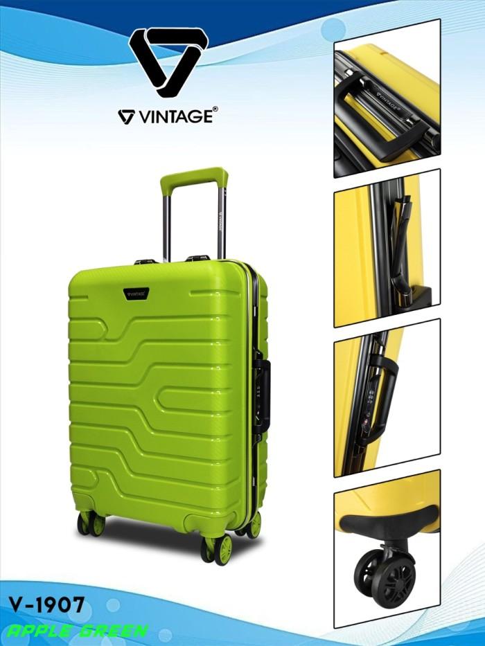 Gambar Promo Bundling Koper Vintage Frame 20 Inci + 24 Inci Garansi Part - 907 Apple Green dari Polo Milano undefined Tokopedia