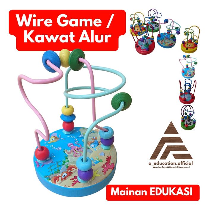 Gambar Wire Game Kawat Alur Mainan edukasi - Biru dari A Education undefined Tokopedia