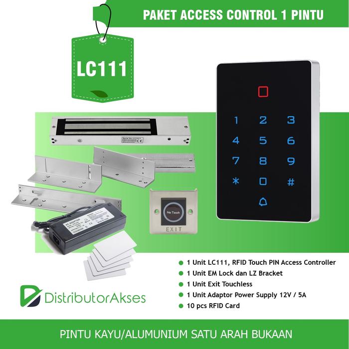 Gambar RFID Door Access Control Touch Magnet EM Lock Smart Akses Door Lock - No Touch, LC111 Touchpad dari DistributorAkses undefined Tokopedia