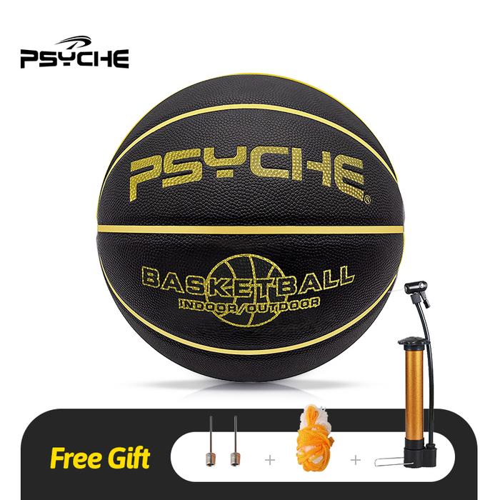 Gambar Psyche Bola Basket Anak Original Rubber Size 7 Size 5 Size 3 - Hitam&Emas, #7(Over10tahun) dari Psyche Sports undefined Tokopedia