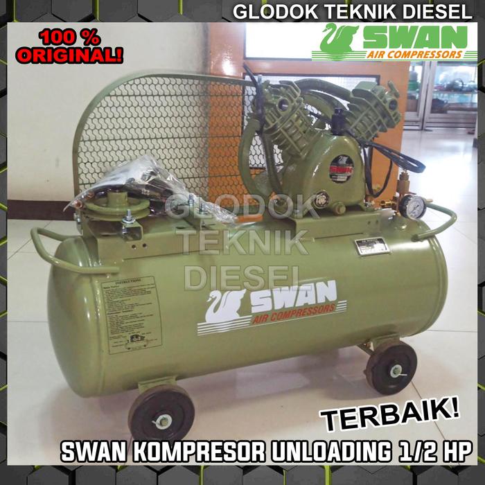 Gambar Swan Air Compressor 1/2 HP + Dinamo Tembaga 0.5 HP Kompresor Angin ORI - Tanpa Penggerak dari Glodok Diesel undefined Tokopedia
