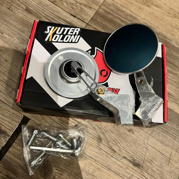 Gambar RACE BOY Slim Mini Mirror Spion CNC BULAT Vespa LX S Sprint Prima GTS - silver dari skuterkoloni undefined Tokopedia