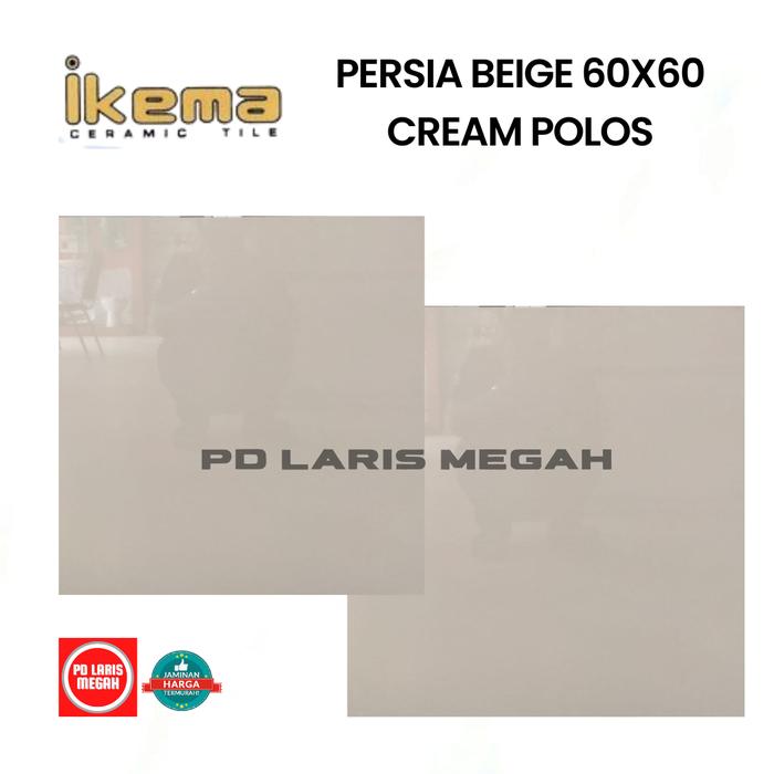 Gambar Granit Ikema 60x60 Polos Cream Glossy dari PD LARIS JAYA MEGAH undefined Tokopedia