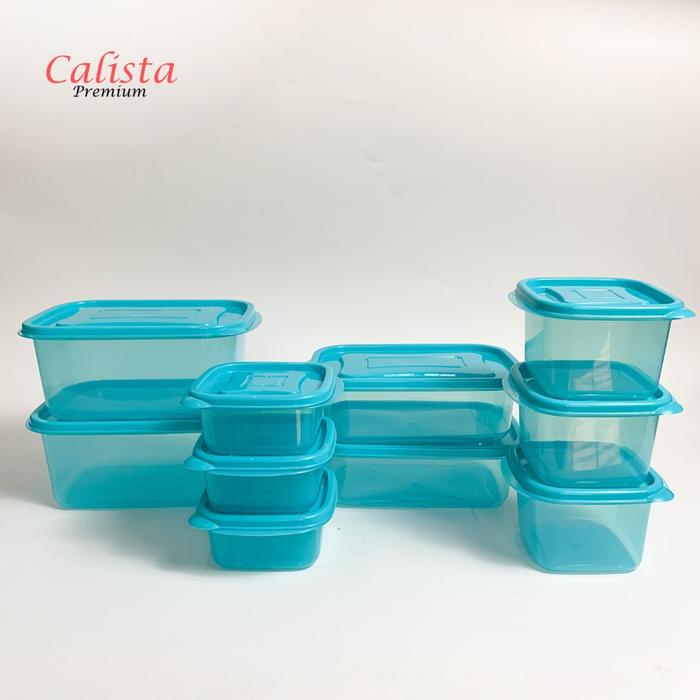 Gambar CALISTA OITA SET 10 PCS TOPLES KULKAS FOOD CONTAINER WADAH PENYIMPANAN - Biru dari DAPOOR CALISTA undefined Tokopedia