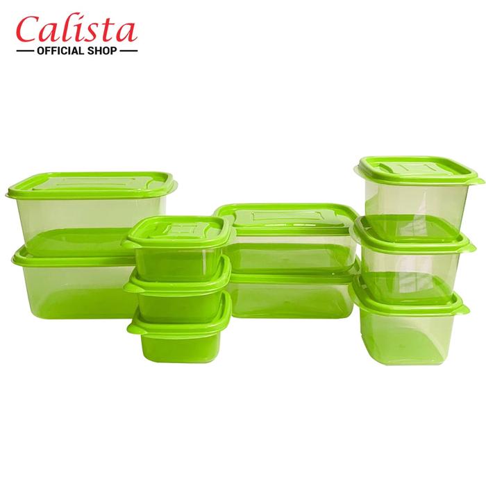Gambar CALISTA OITA SET 10 PCS TOPLES KULKAS FOOD CONTAINER WADAH PENYIMPANAN - Hijau dari DAPOOR CALISTA undefined Tokopedia