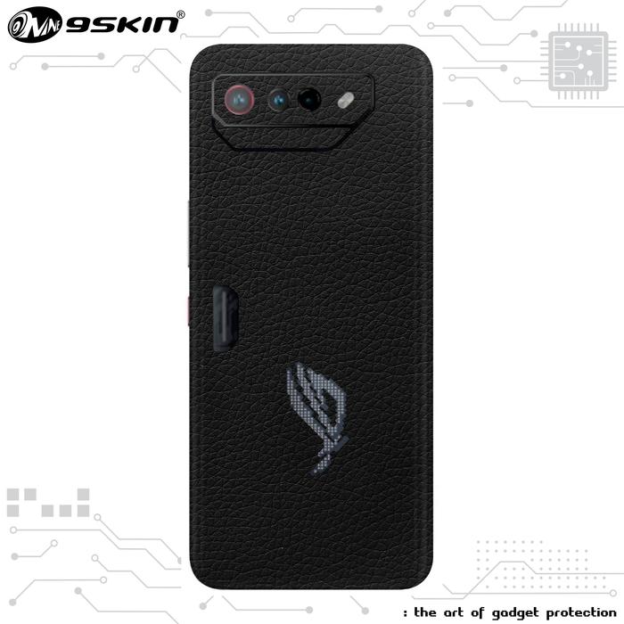 Gambar 9Skin - Premium Skin For Asus ROG Phone 7 - 3M Leather/Wood Texture - Black Leather, Back Only dari 9SKIN Premium undefined Tokopedia