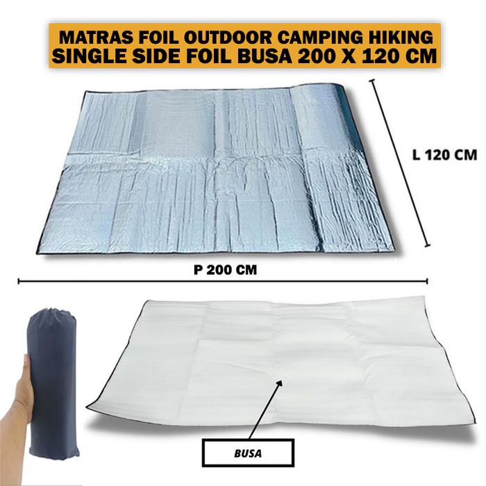 Gambar matras alumunium foil double side 100 X 200 cm merk Aimpro - SINGLE 200X120 dari YAMA OUTDOOR STORE_NEW undefined Tokopedia